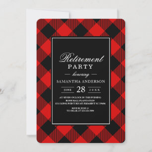 Invitation Carreaux Buffalo Rouge Et Noir 