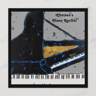 Invitation carrée de considérant de piano