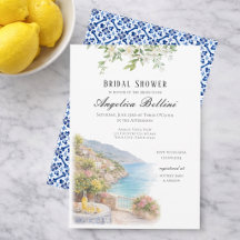 Carrelage bleu de la côte d'Amalfi Enterrement de