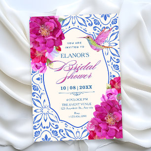 Invitation Carrelage floral shower de mariage