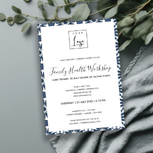 INVITATION CARRELAGE MAROCAIN BLEU COBALT ATELIER ÉVÉNEMENT D
