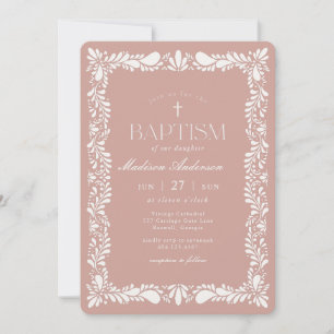 Invitation Carrelage Talavera Rose Fiesta Espagnole Baptême