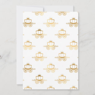 Invitation Carrosses Dorés Cendrillon Princesse Royale Magie