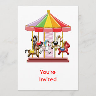 Invitation Carrousel coloré