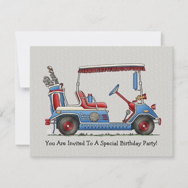 Invitation Cart de golf de Cute (Devant)