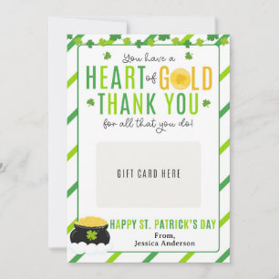 Invitation Carte-cadeau de remerciement pour la fête de la Sa
