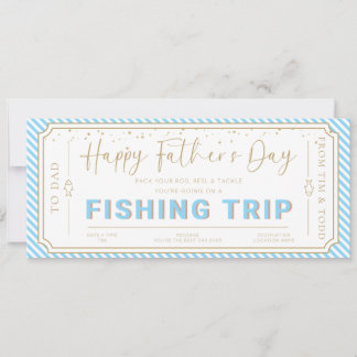 Invitation Carte-cadeau de voyage de pêche pour la fête des p