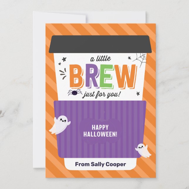 Invitation Carte-cadeau Halloween Professeur de récolte d'aut (Devant)