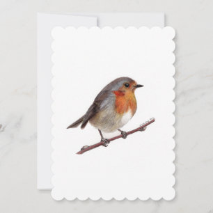 Invitation Carte-cadeau Robin Bird (Erithacus Rubecula)
