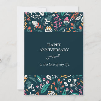 Invitation "Carte d'anniversaire de l'harmonie florale"