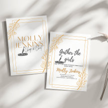 Invitation carte de fête de Bachelorette sur le th