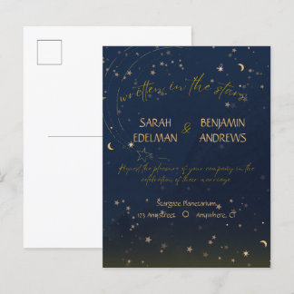 Invitation carte de mariage Écrit dans les étoiles