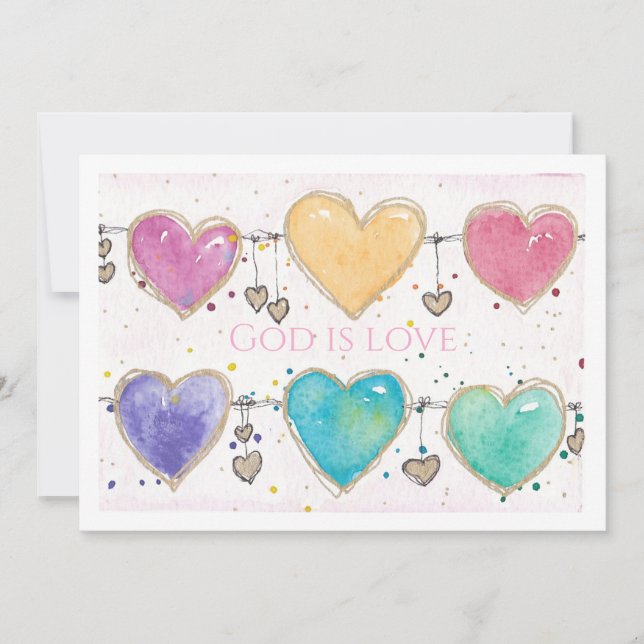 Invitation carte de Saint-Valentin à coeurs motifs (Devant)