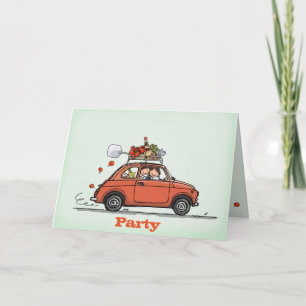 Invitation Carte de voeux Fiat Vintage 500