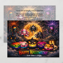 🌈🕷️Carte LGBT Patch Citrouille Arc-en-ciel