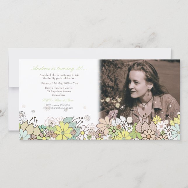 Invitation Carte photo de fête d'anniversaire 30e  (Devant)