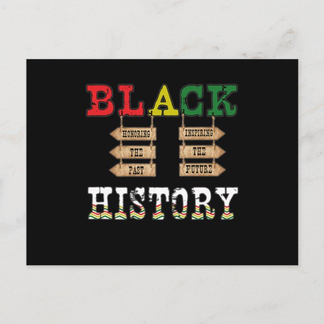 Invitation Carte Postale 18 Mois de l'histoire des Noirs Afro-Américains Bl (Devant)