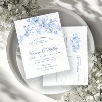 21e anniversaire Surprise Party Dusty Blue Floral
