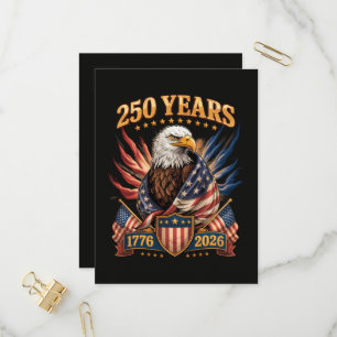 Invitation Carte Postale 250 Ans Américain 250e Anniversaire États-Unis Pat