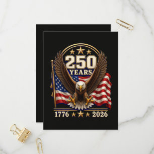 Invitation Carte Postale 250 Ans d'Amérique Anniversaire 250e