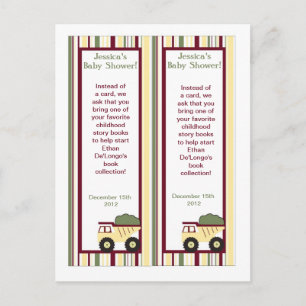 Invitation Carte Postale 2 Baby shower Signets de la zone de construction