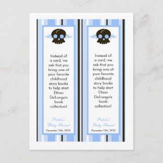 Invitation Carte Postale 2 Marques de livre Boy Blue Punk Rocker Skull Cros