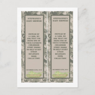 Invitation Carte Postale 2 points de livre ARMY ACU Camoflauge numérique Ca