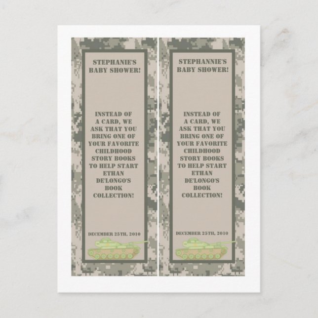 Invitation Carte Postale 2 points de livre ARMY ACU Camoflauge numérique Ca (Devant)