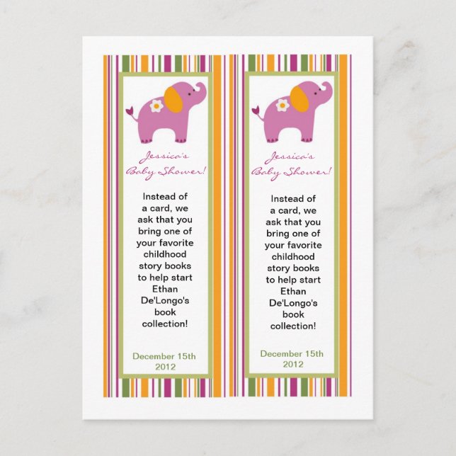 Invitation Carte Postale 2 Signet Sweet Safari (Devant)