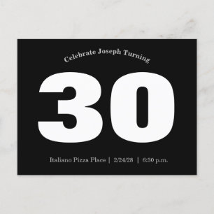 Invitation Carte Postale 30ème Anniversaire d'homme