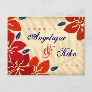 INVITATION CARTE POSTALE 311-CARTE D'INVITATION DE STYLE TROPICAL VINTAGE 2
