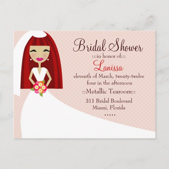 INVITATION CARTE POSTALE 311 TROO CUTIE LANISSA BRIDE REDHEAD (Devant)