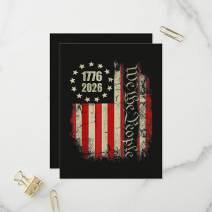 Invitation Carte Postale 4 juillet Drapeau américain patriotique 