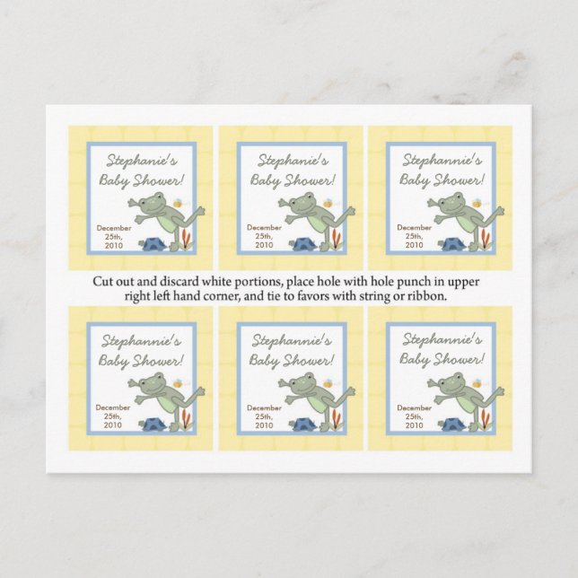 Invitation Carte Postale 6 Favoriser les étiquettes Leap Frog Turtle Bee Dr (Devant)