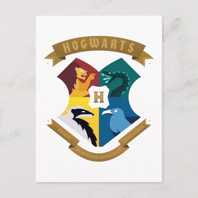 Invitation Carte Postale Abstrait HOGWARTS™ Crest (Devant)