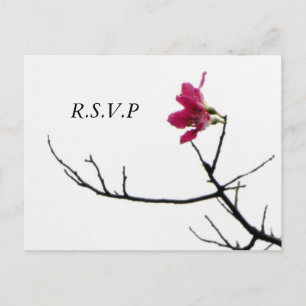 Invitation Carte Postale Accueil Printemps / Oriental Zen Flora RSVP