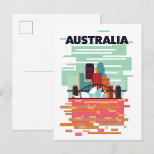Invitation Carte Postale Affiche de voyage Australie