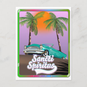 Invitation Carte Postale affiche de voyage Sancti Spiritus Cuba.