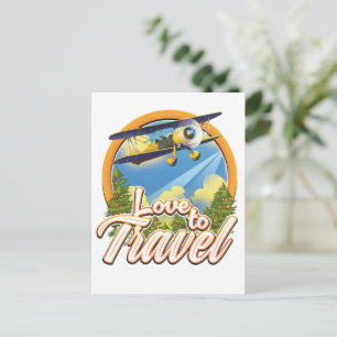 Invitation Carte Postale Aimer voyager