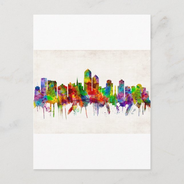 Invitation Carte Postale Albuquerque New Mexico Skyline (Devant)