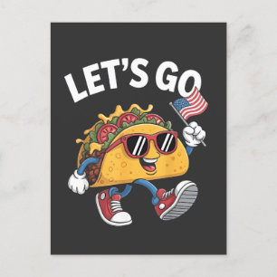 Invitation Carte Postale Allez TACO Trump 4 juillet amateurs de Taco