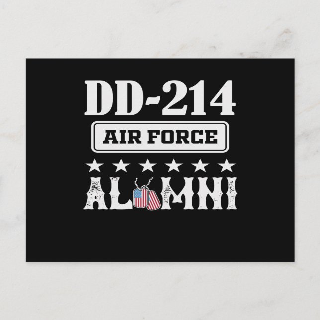 Invitation Carte Postale Alumni DD-214 de la Force aérienne (Devant)