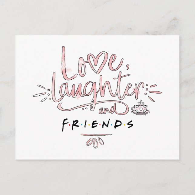 Invitation Carte Postale Amour, rire et FRIENDSMC (Devant)