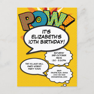 Invitation Carte Postale Amusant N'Importe Quel Âge Anniversaire Fête Coméd