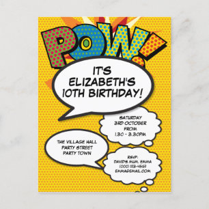 Invitation Carte Postale Amusant N'Importe Quel Âge Anniversaire Fête Coméd