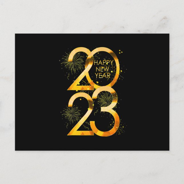 Invitation Carte Postale Amusant Nouvel An Eve Party Fournitures 2023 Heure (Devant)