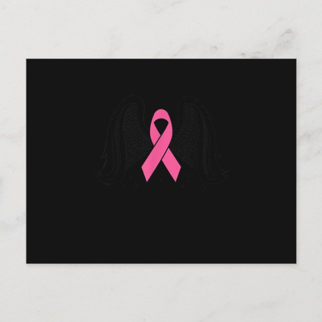 Invitation Carte Postale Ange de sensibilisation au cancer du sein Soutien  (Devant)