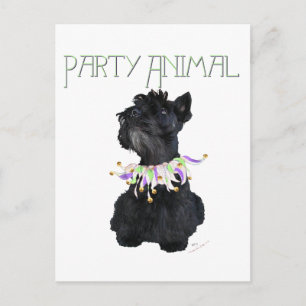 Invitation Carte Postale Animal de fête Terrier Écossais