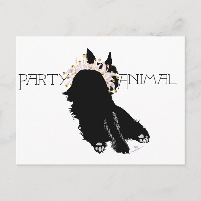 Invitation Carte Postale Animal du parti écossais exhausté (Devant)