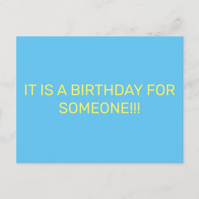 INVITATION CARTE POSTALE ANNIVERSAIRE DE QUELQU'UN (Devant)